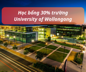 Học bổng 30% trường University of Wollongong, Úc