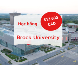 Học bổng $13,600 CAD từ trường Brock University, Canada 2024