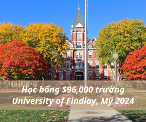 Học bổng $96,000 trường University of Findlay, Mỹ 2024