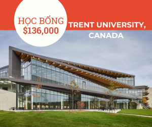 Học bổng $136,000 trường Trent University, Canada 2024