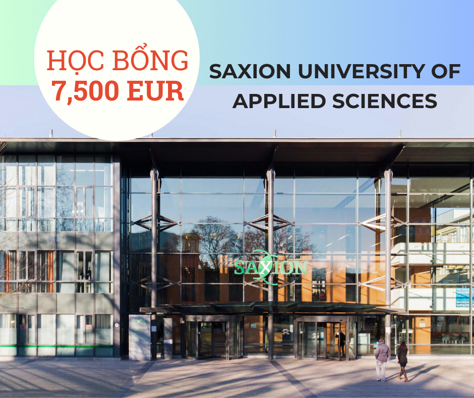 Học bổng 7,500 EUR trường Saxion University of Applied Sciences, Hà Lan 2024