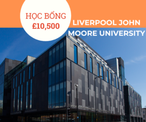Học bổng £10,500 trường Liverpool John Moore University, Anh 2024