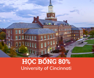 Học bổng 80% trường University of Cincinnati, Mỹ 2024
