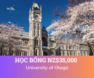 Học bổng NZ$35,000 trường University of Otago, New Zealand