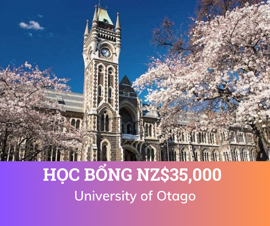 Học bổng NZ$35,000 trường University of Otago, New Zealand