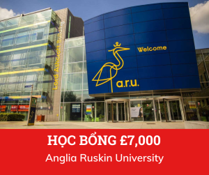 Học bổng £7,000 trường Anglia Ruskin University, Anh 2024