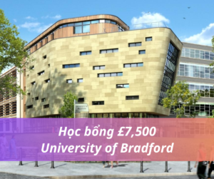 Học bổng £7,500 trường University of Bradford, Anh 2024