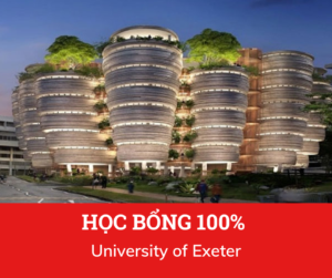 Học bổng 100% trường University of Exeter, Anh 2024