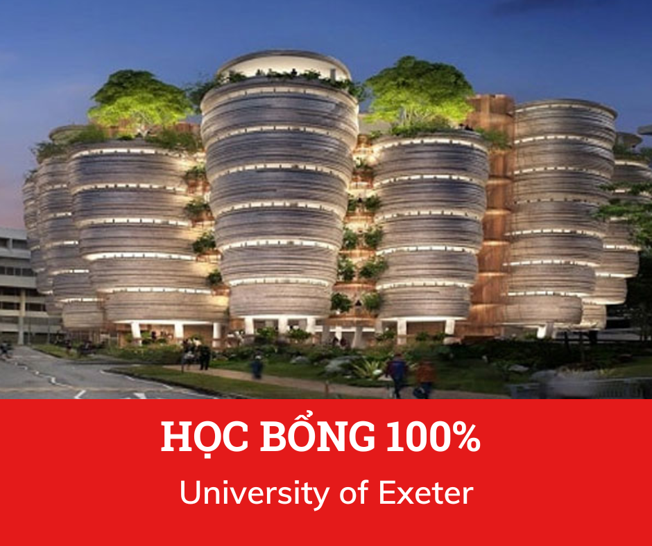 Học bổng 100% trường University of Exeter, Anh 2024
