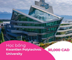 Học bổng 30,000 CAD trường Kwantlen Polytechnic University, Canada 2024
