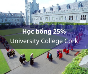 Học bổng 25% trường University College Cork, Ireland 2025