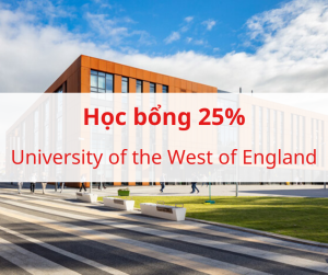 Học bổng 25% trường University of the West of England, Bristol, Anh 2025