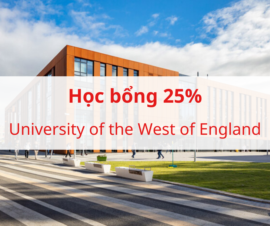 Học bổng 25% trường University of the West of England, Bristol, Anh 2025