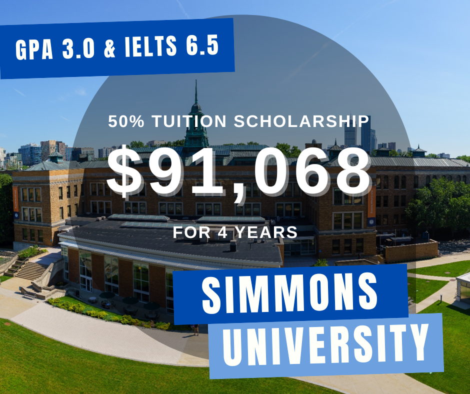 Học bổng 50% trường Simmons University - Boston, Mỹ 2025