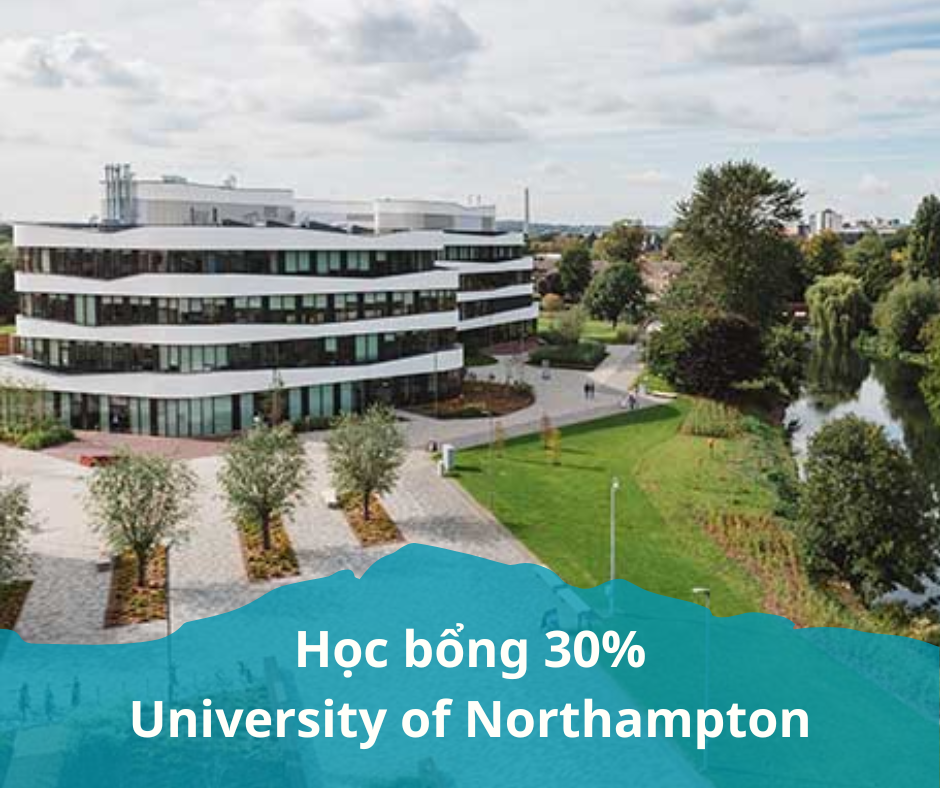 Học bổng 30% từ University of Northampton, Anh 2025