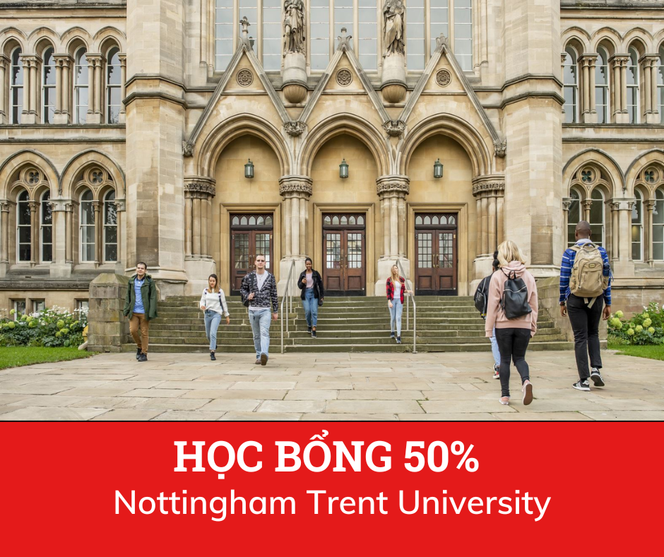 Học bổng 50% trường Nottingham Trent University, Anh 2025