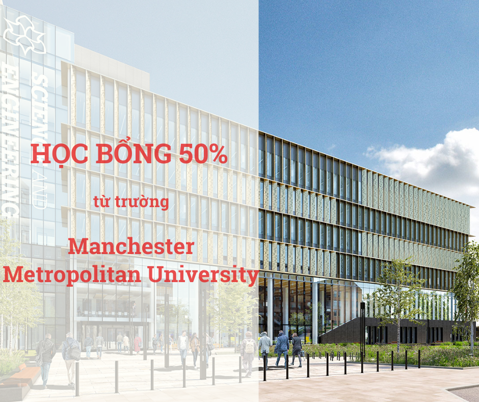 Học bổng 50% trường Manchester Metropolitan University, Anh 2025